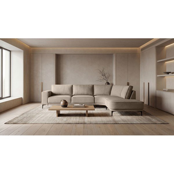 Gaiši brūns stūra dīvāns (ar labo stūri) Copenhagen – Scandic-image-1