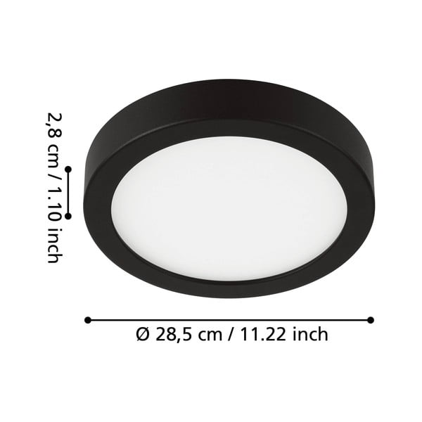 Melna LED griestu lampa FUEVA 5 – EGLO-image-3