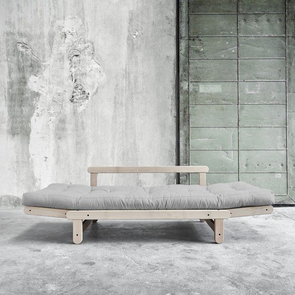 Dīvāns gulta Karup Beat Beech/Light Grey-image-1