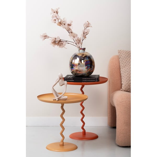 Metāla apaļš sānu galdiņš ø 40 cm Zig Zag – Leitmotiv-image-1