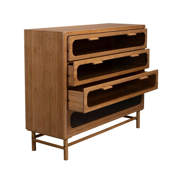 Dabīga toņa bambusa kumode 105x88x38 cm Caroun – Dutchbone-image-3