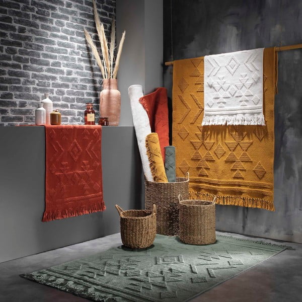 Okera dzeltens mazgājams paklājs 60x90 cm Cilaos – douceur d'intérieur-image-2