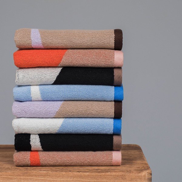 Melnbalti dvieļi no organiskās kokvilnas (2 gab.) 50x90 cm Nova Arte – Mette Ditmer Denmark-image-2