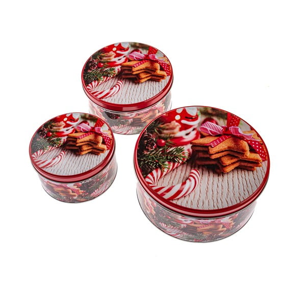 Metāla konteineri piparkūkām (3 gab.) Christmas – Dakls