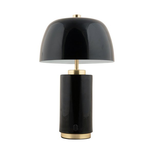 Melna LED galda lampa ar regulējamu spilgtumu ar metāla abažūru (augstums 30 cm) Freya – Leitmotiv-image-4