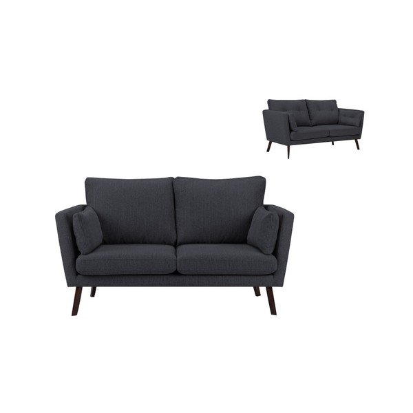 Tumši pelēks divvietīgs dīvāns Mazzini Sofas Elena-image-1