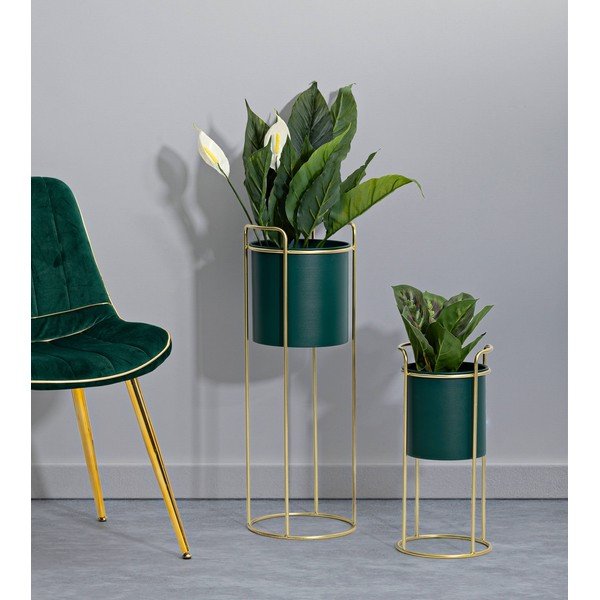 Metāla puķu poda apvalki (2 gab.) ø 24 cm Grent Slim – Mauro Ferretti-image-1