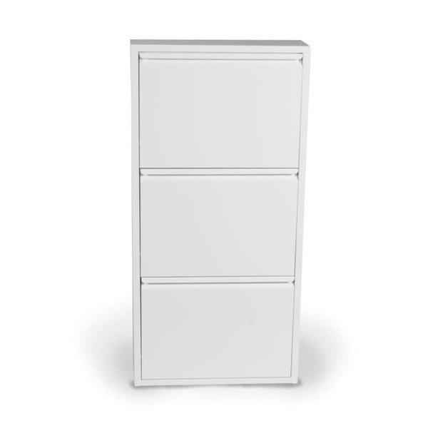 Balts apavu statīvs ar 3 izvelkamiem plauktiem Evergreen House Alias-image-4