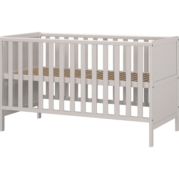 Krēmkrāsas masīvkoka bērnu gultiņa 70x140 cm Alkmaar – Germania-image-3