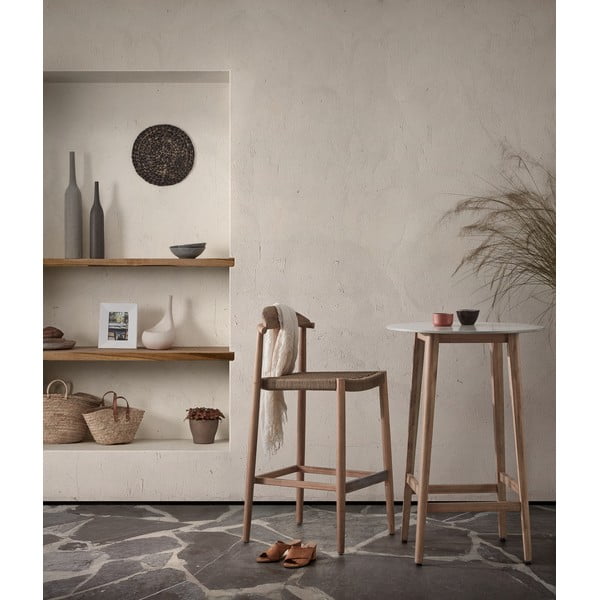 Eikalipta koka balkona galds Kave Home Giorgia, ⌀ 70 cm-image-3