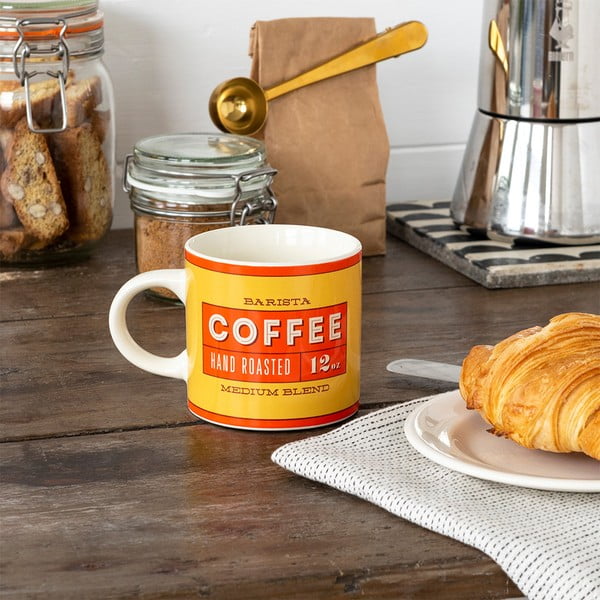 Sarkana/krēmkrāsas keramikas krūze 350 ml Barista – Rex London-image-1