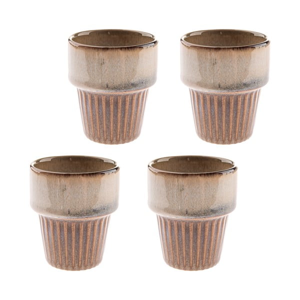 Bēšas espreso akmensmasas tasītes (4 gab.) 100 ml Tone – Dakls