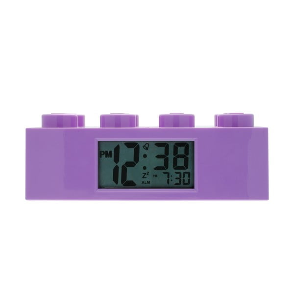 Violets pulkstenis ar LEGO® Brick modinātāju