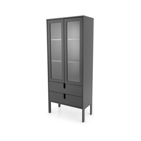 Pelēka vitrīna Tenzo Uno, platums 76 cm-image-2