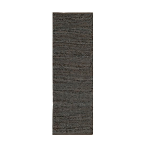 Tumši pelēks ar rokām darināts džutas celiņa paklājs 66x200 cm Soumak – Asiatic Carpets