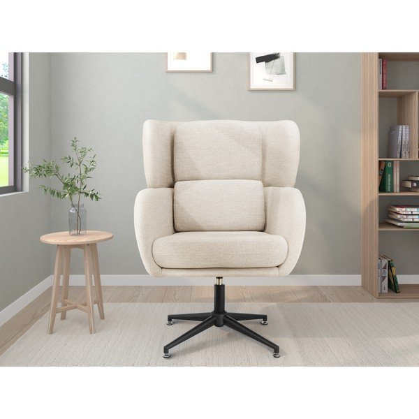 Balts samta atpūtas krēsls ar atzveltni Vanessa – Støraa-image-2