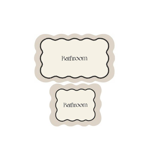 Krēmkrāsas vannas istabas paklājiņi (2 gab.) 60x100 cm Bounde – Foutastic