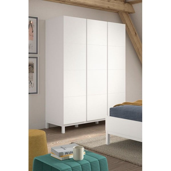 Balts bērnu drēbju skapis 149x196x58 cm Eva – Vipack-image-1