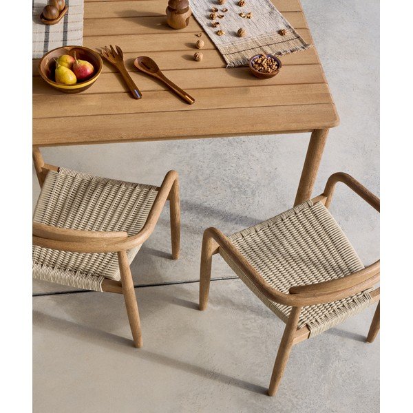 Akācijas masīvkoka dārza ēdamgalds 135x135 cm Sori – Kave Home-image-2