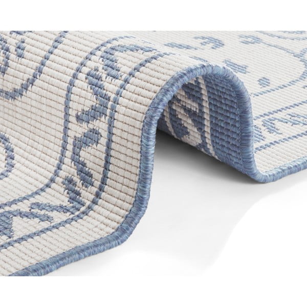 Zils un krēmkrāsas āra paklājs NORTHRUGS Leyte, 160 x 230 cm-image-3