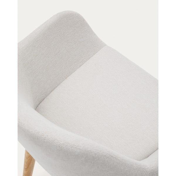 Bēšs polsterēts ēdamistabas krēsls Konna – Kave Home-image-1