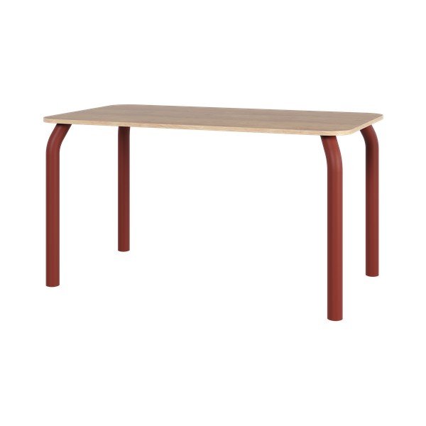 Ēdamgalds ar ozolkoka imitācijas galda virsmu 80x140 cm Meko – noo.ma
