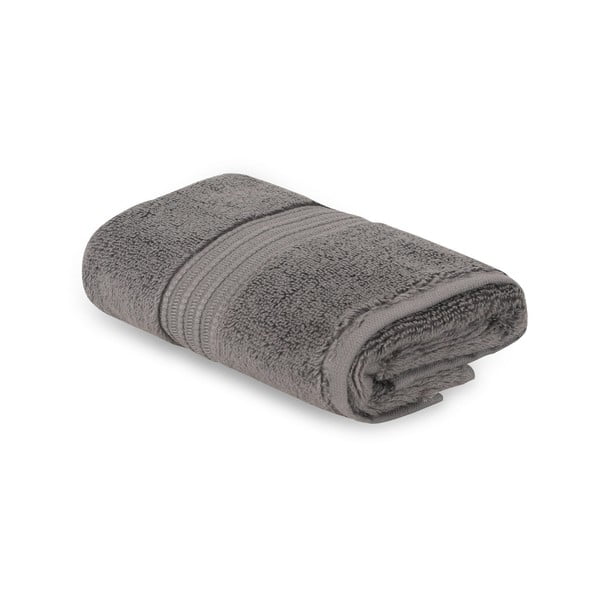 Tumši pelēks kokvilnas dvielis 30x50 cm Chicago – Foutastic-image-1