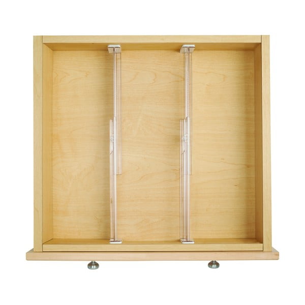 2 caurspīdīgu virtuves atvilktņu sadalītāju komplekts iDesign Linus, 37 cm
