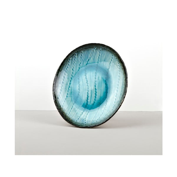 Zils ovāls keramikas šķīvis MIJ Sky, 24 x 20 cm-image-4