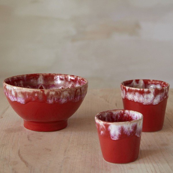 Sarkanas māla bļodas (4 gab.) ø 15 cm Latte – Costa Nova-image-1