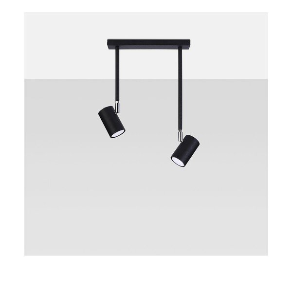 Melna prožektora tipa lampa 10x30 cm Jones – Sollux-image-4