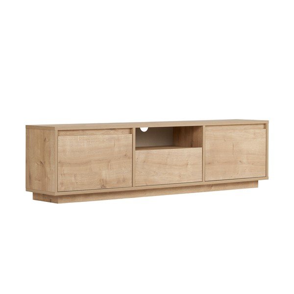 Dabīga toņa TV galdiņš ar ozolkoka imitāciju 160x42x30 cm Sentinel – Kalune Design