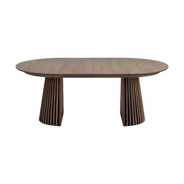 Izvelkams ēdamgalds ar papildu galda virsmu ar ozolkoka imitāciju 120x200 cm Osaka – House Nordic-image-3