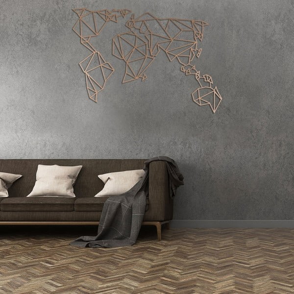 Metāla sienas dekors vara krāsā Homemania Decor World-image-4