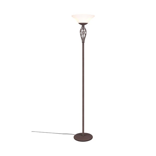 Tumši brūna stāvlampa ar stikla abažūru (augstums 180 cm) Rustica – Trio-image-2