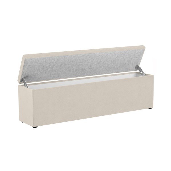 Krēmkrāsas osmanu ar uzglabāšanas vietu Windsor & Co Sofas Nova, 200 x 47 cm-image-3