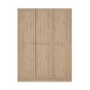 Dabīga toņa drēbju skapis ar ozolkoka imitāciju 147x200 cm Billund – Tvilum