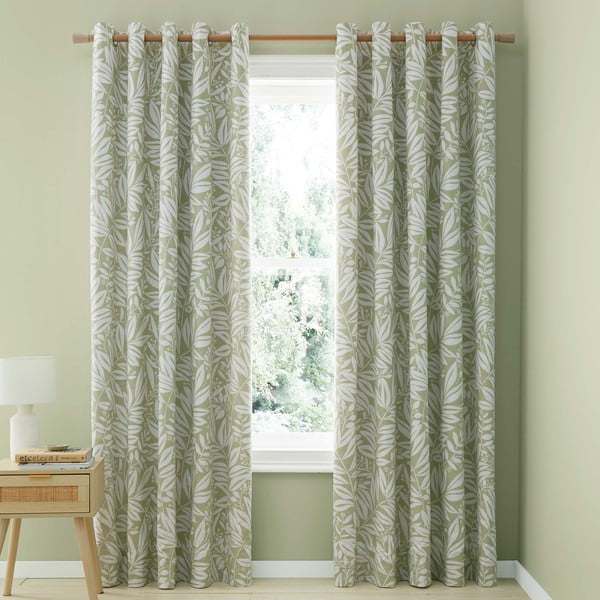 Zaļi aizkari (2 gab.) 168x229 cm Sorrel Leaves – Catherine Lansfield-image-2