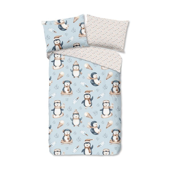Flaneļa bērnu gultas veļa vienvietīgai gultai 140x200 cm – Good Morning