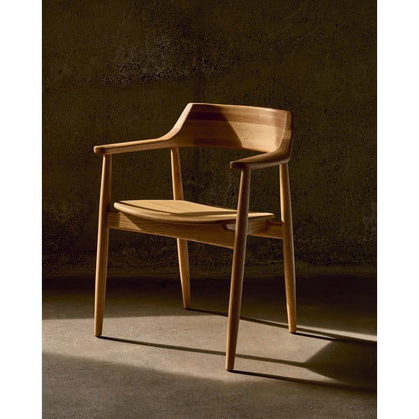 Dabīga toņa ozola masīvkoka pusdienu krēsls Fondes – Kave Home-image-2