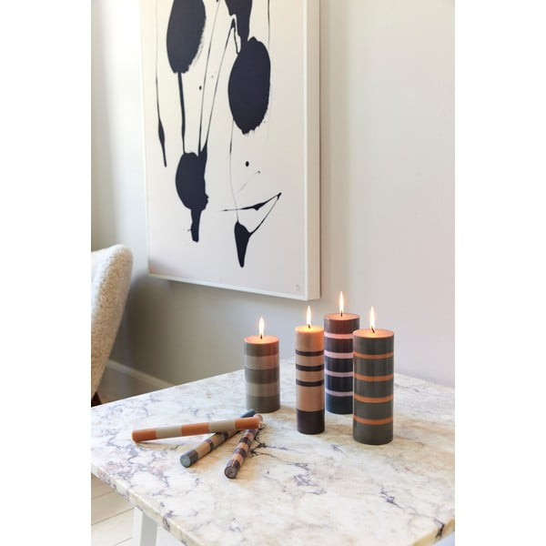 Oranži pelēka svece Bahne & CO, degšanas ilgums 8 h-image-1