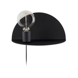 Melna sienas lampa ar plauktu Homemania Decor Shelfie