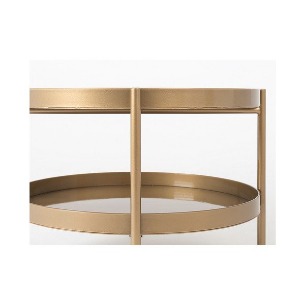 Custom Form Hanna konferenču galds zelta krāsā ar plauktu, ⌀ 40 cm-image-2