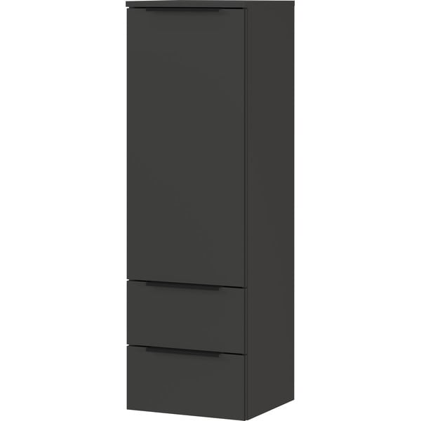 Antracīta pelēks augsts/piekarams vannas istabas skapis 36x111 cm Crandon – Germania-image-2