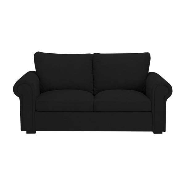 Melns dīvāns Windsor & Co Dīvāni Hermes, 104 cm