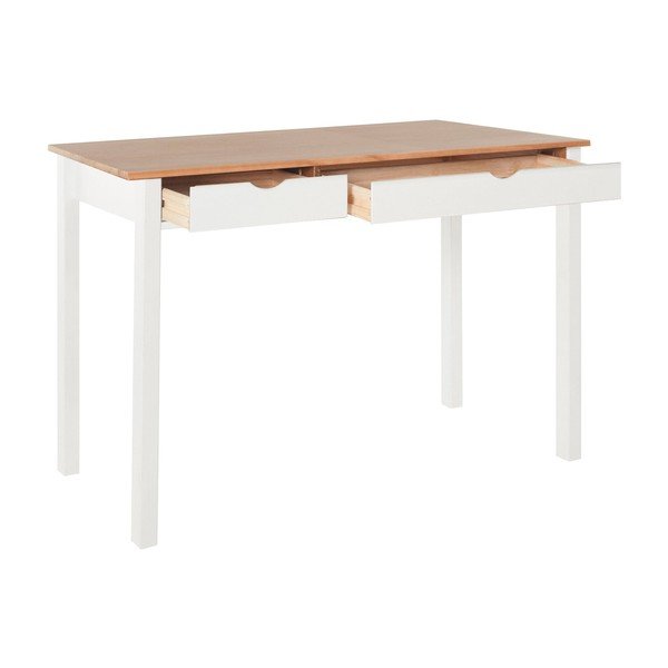 Balti brūns rakstāmgalds no priedes koka Støraa Gava, garums 120 cm-image-3