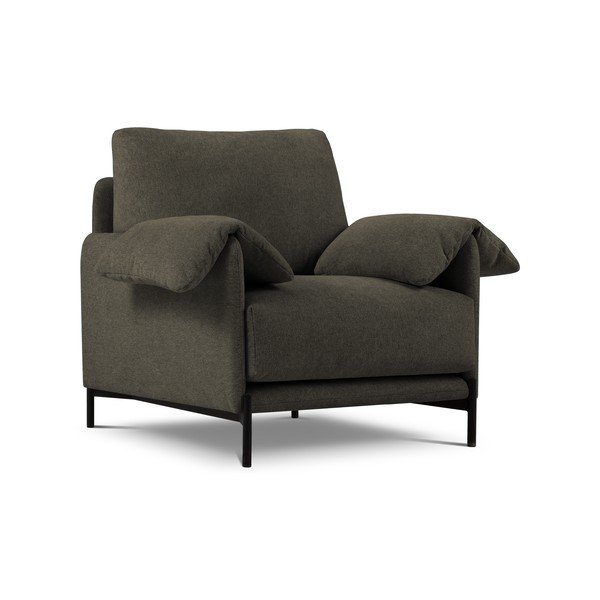 Melni pelēks atpūtas krēsls Interieurs 86 Zoe-image-2