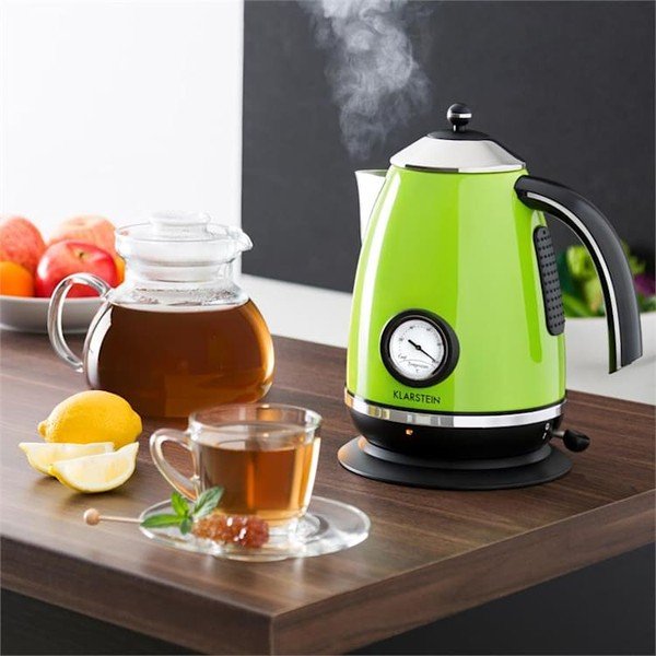 Zaļa elektriskā tējkanna Klarstein Aquavita Chalet-image-1