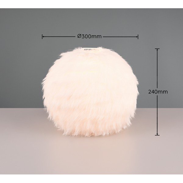 Krēmkrāsas galda lampa (augstums 24 cm) Furry – Reality-image-3