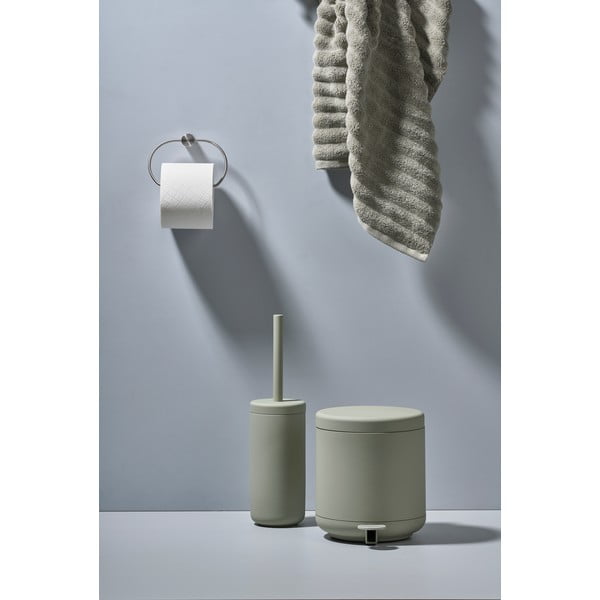 Pelēki zaļa keramikas tualetes birste Zone Eucalyptus-image-4